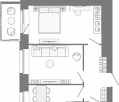 2-комн, 48.01 кв м, этаж 6/10 Казань