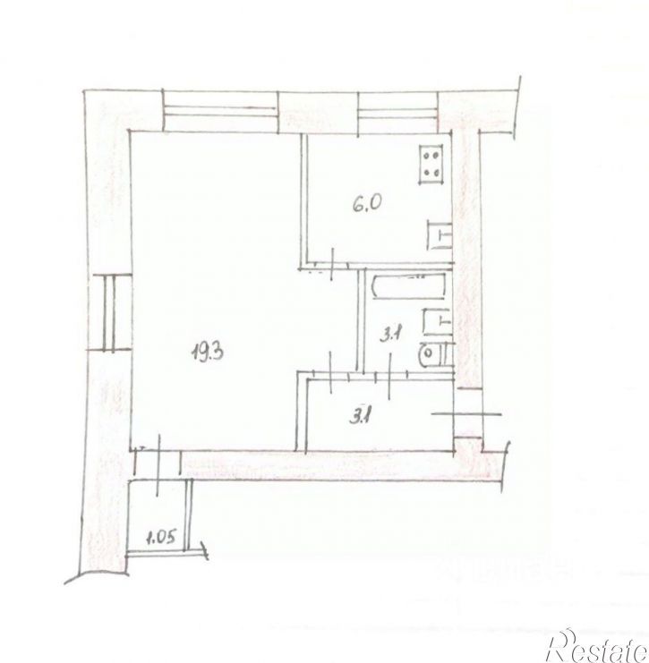 1-комн квартира улица Павлюхина, 101,  д. 101