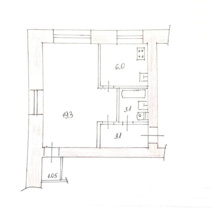 1-комн квартира Павлюхина ул, 101