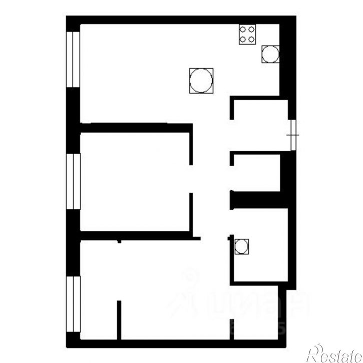 3-комн квартира улица Гаврилова, 16А,  д. 16А