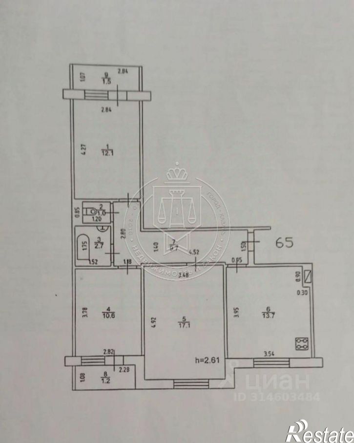 3-комн квартира Военный городок-33 тер, 4