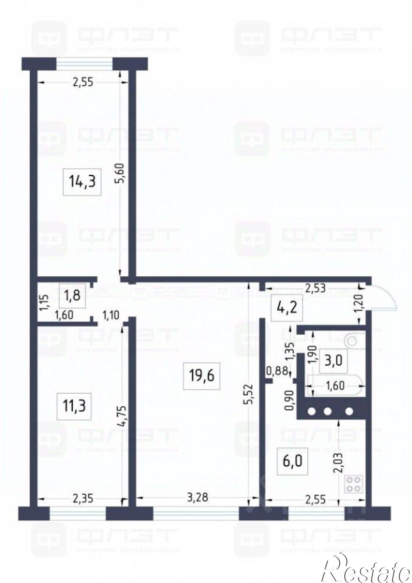 Купить квартиру за 8 400 000 рублей на 2-я Юго-Западная улица, 29