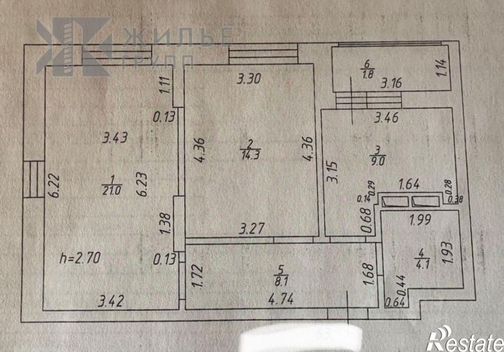 2-комн квартира пр-кт Альберта Камалеева, 32Б,  д. 32Б