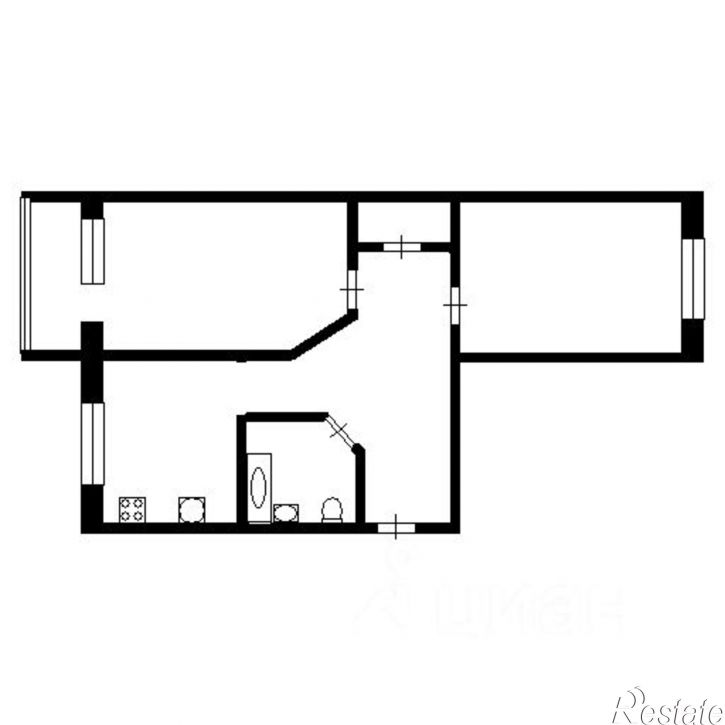2-комн квартира ул Адоратского, 13,  д. 13