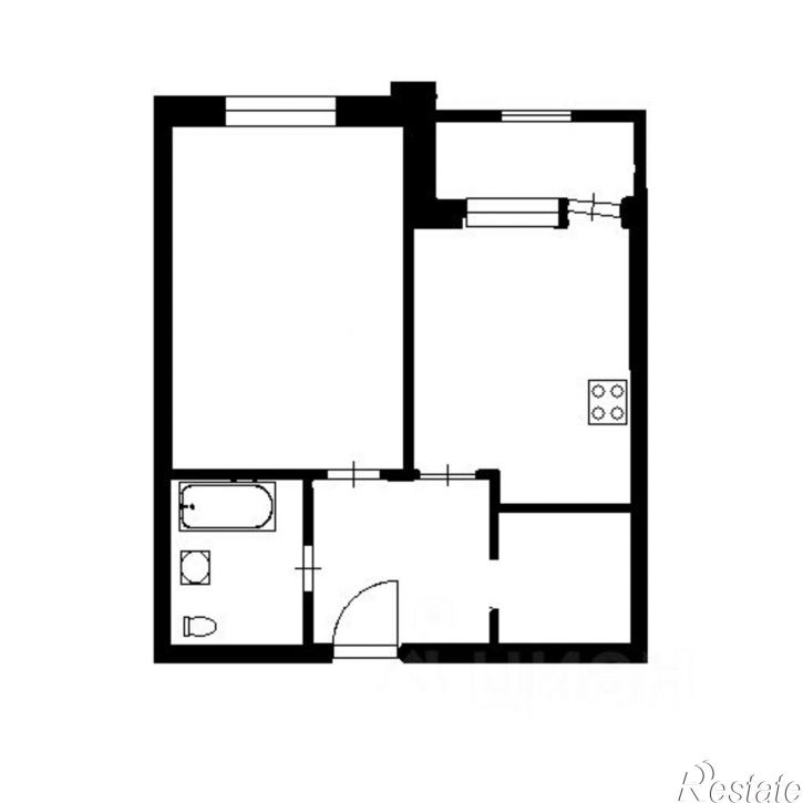 1-комн квартира ул Генерала Ерина, 3,  д. 3