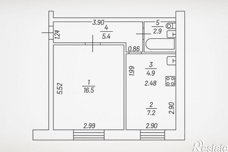 2-комн квартира Тэцевская улица, 23,  д. 23