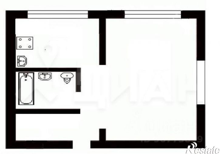 1-комн квартира улица Чапаева, 53,  д. 53