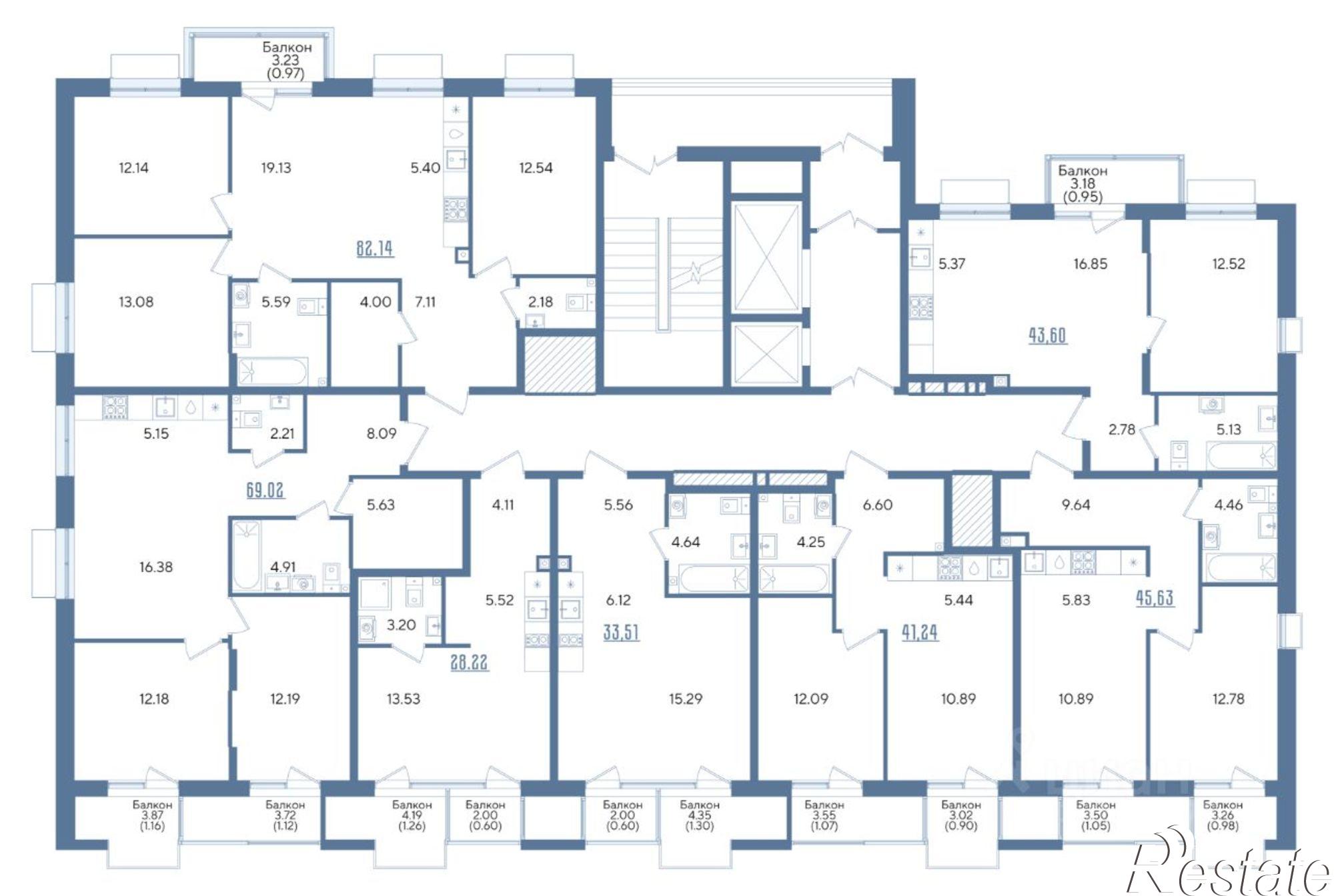 Купить квартиру за 10 345 300 рублей на ул Годовикова, 25