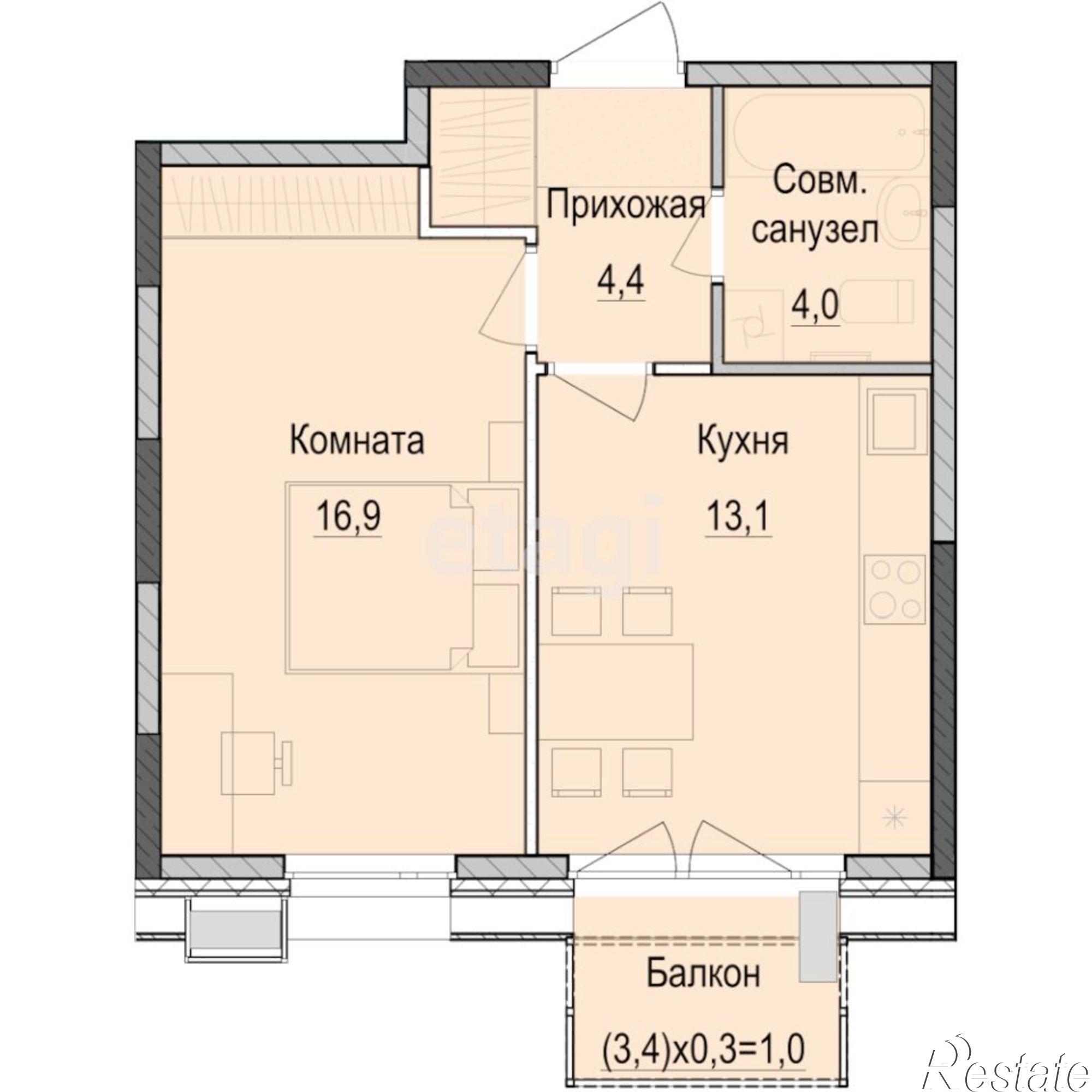 Купить квартиру за 8 392 400 рублей на Южно-Промышленная улица