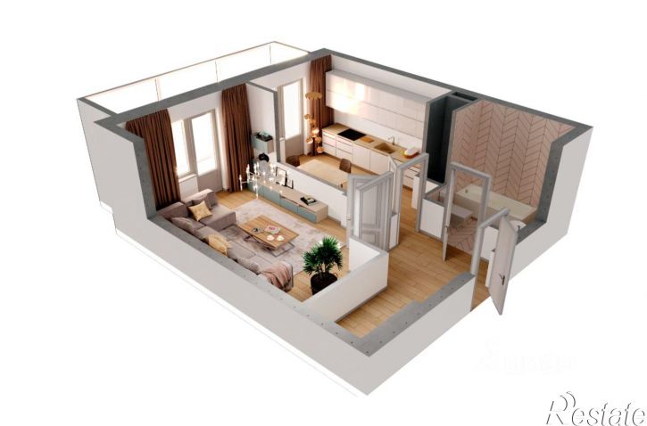 1-комн квартира в новом доме ул Мансура Хасанова, 13,  д. 13