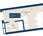 1-комн, 20 кв м, этаж 3/5 ул Бурхана Шахиди, 18/18