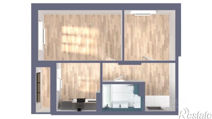 2-комн квартира в новом доме улица Петра Полушкина