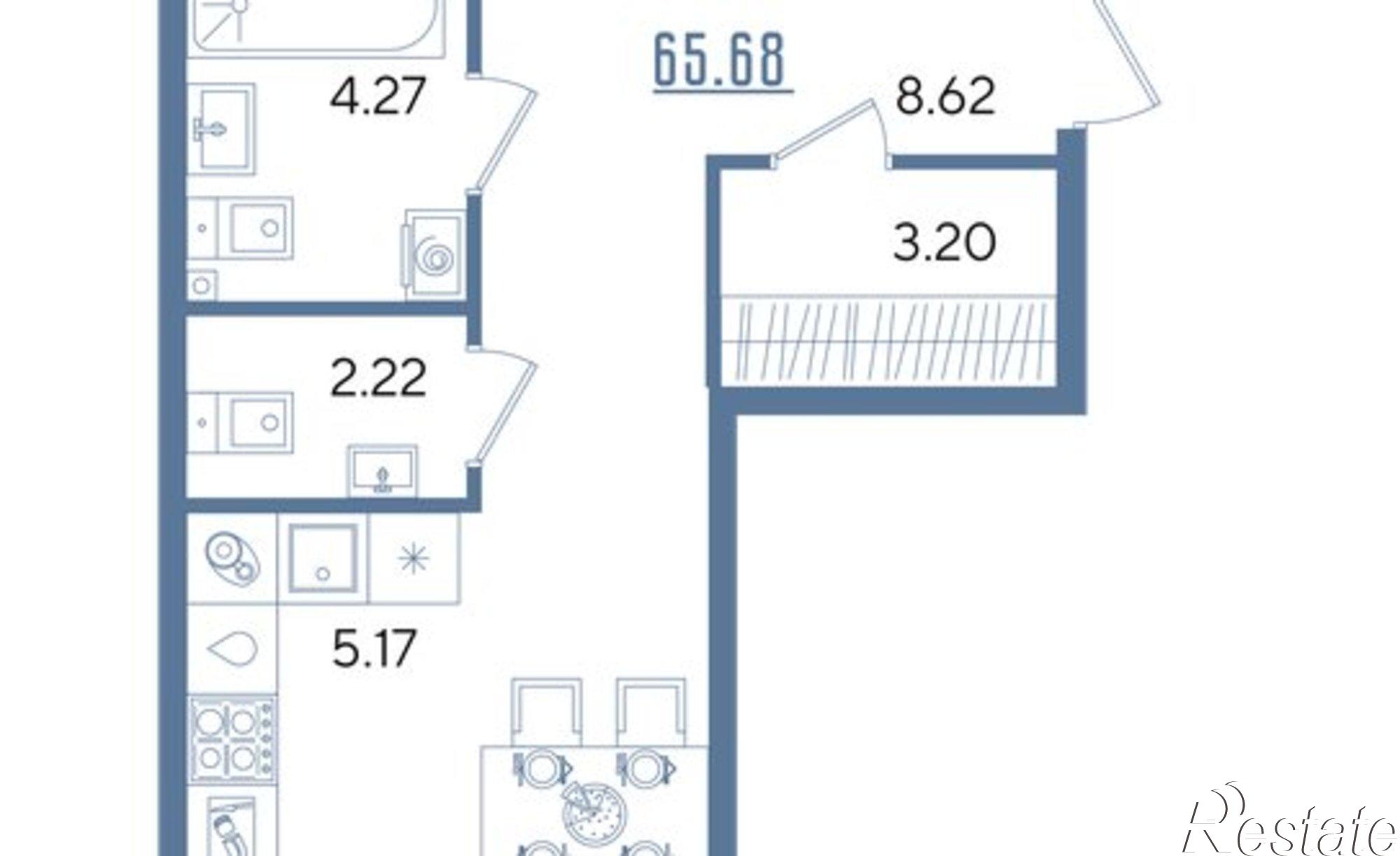 Купить квартиру за 12 321 800 рублей на ул Блочная, 3