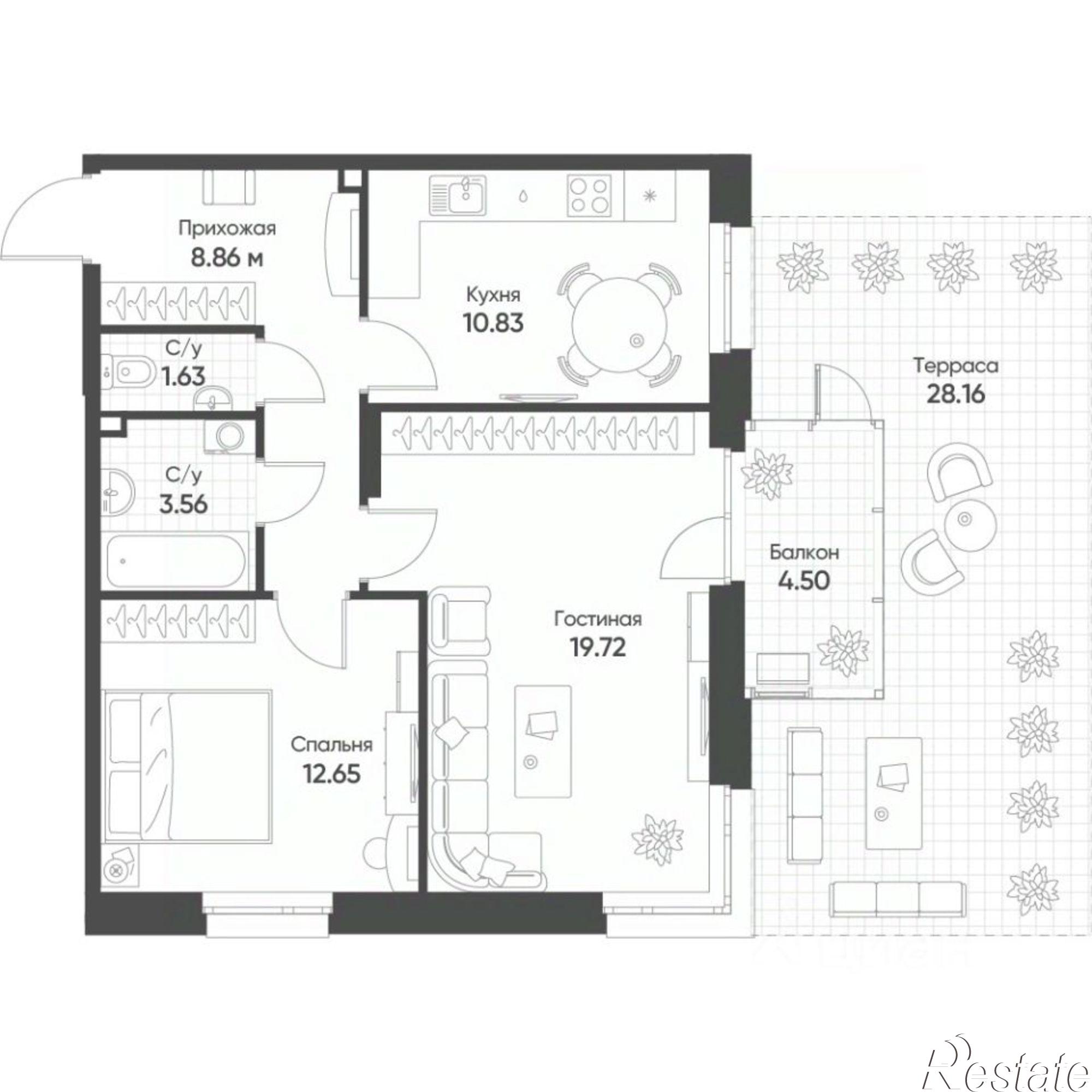 Купить квартиру за 17 119 800 рублей на улица Гаврилова, 7 к1