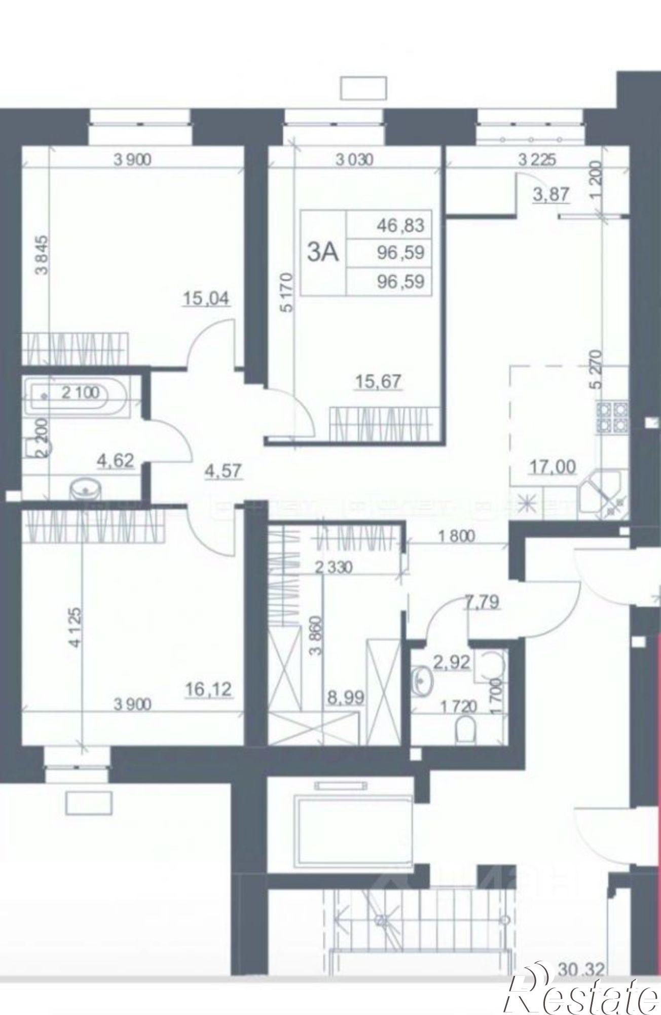 Купить квартиру за 17 899 000 рублей на ул Азата Аббасова, 19