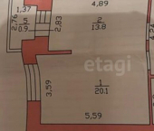 1-комн, 46кв м, этаж 2/5 ул Фатыха Карима, 9