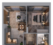 1-комн, 46 кв м, этаж 1/8 Адмиралтейская улица, 2