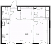 2-комн, 61 кв м, этаж 12/15 улица Дулата Али