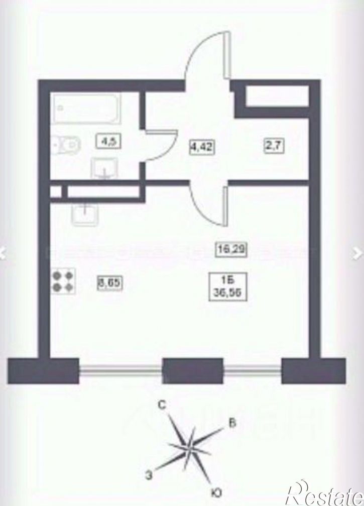 1-комн квартира ул Галиаскара Камала, 39,  д. 39