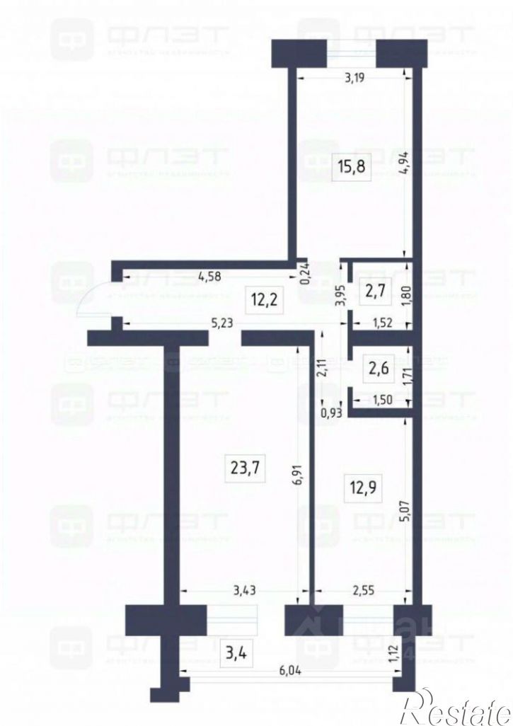 2-комн квартира ул Заслонова, 17,  д. 17