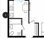 1-комн, 34кв м, этаж 1/5 3-я Кленовая улица, 9Б