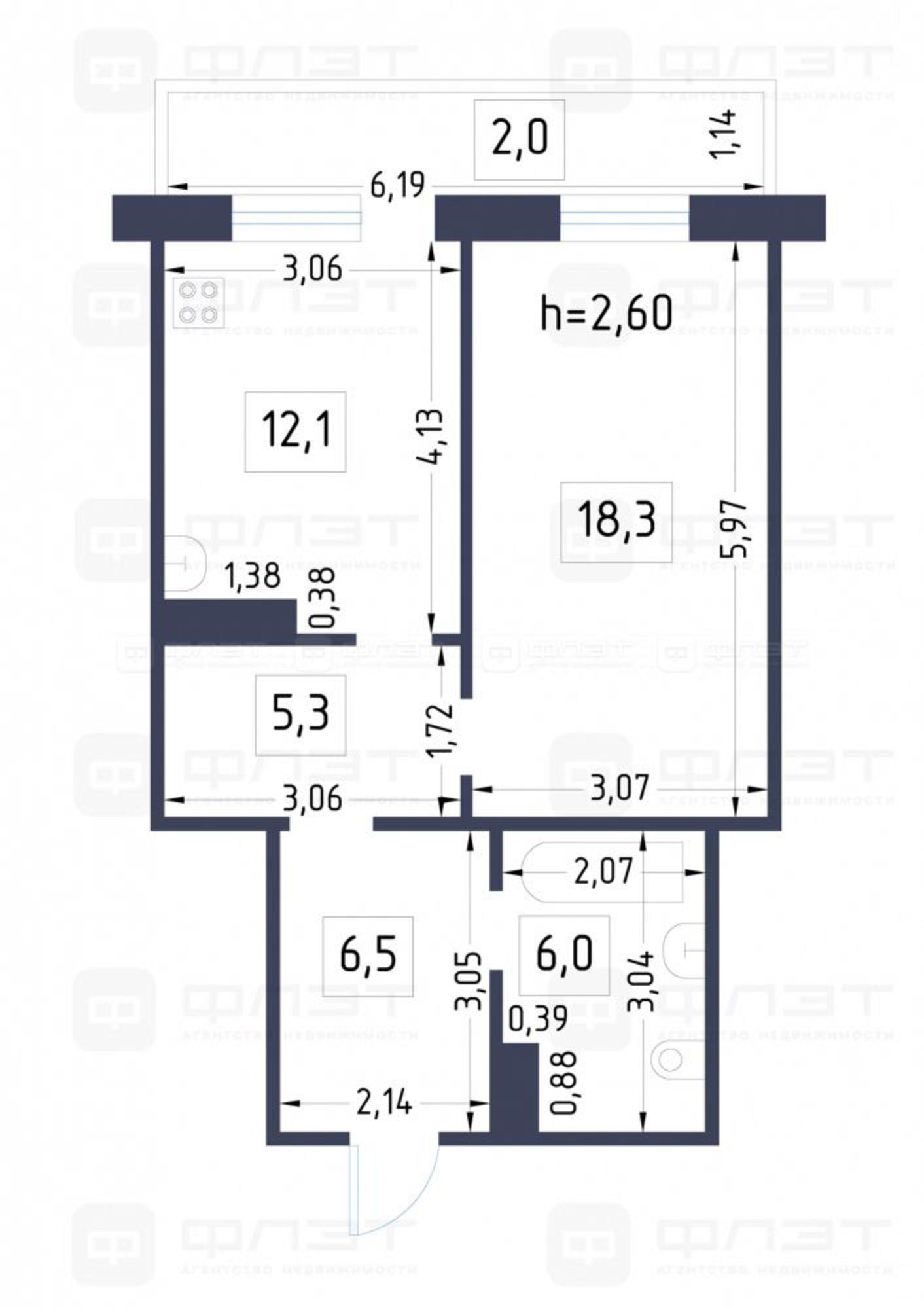 Купить квартиру за 7 499 000 рублей на ул. Академика Глушко, дом 49