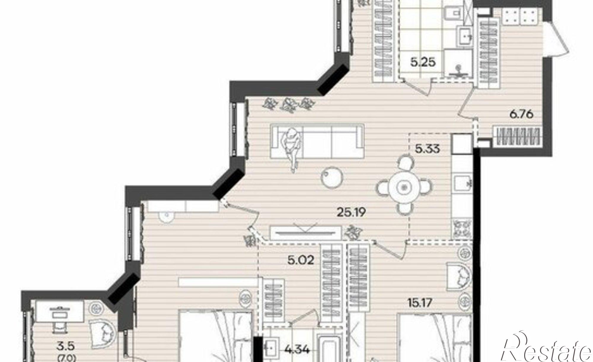 Купить квартиру за 21 306 800 рублей на улица Аделя Кутуя, 183