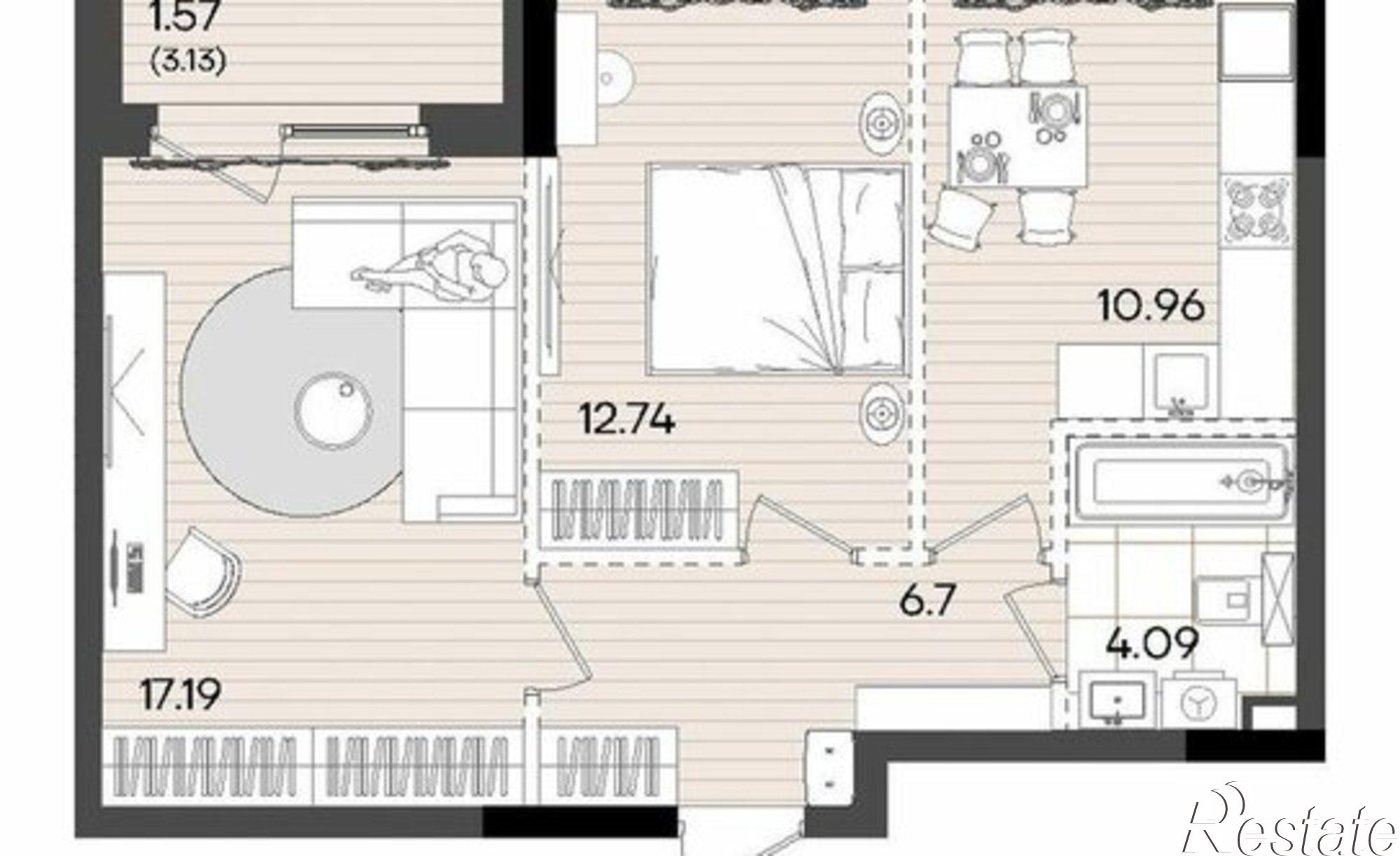 Купить квартиру за 14 796 800 рублей на ул Аделя Кутуя, 183