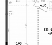 2-комн, 50 кв м, этаж 23/23 улица Аделя Кутуя, 183