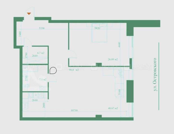 Комната ул. Право-Булачная, дом 51