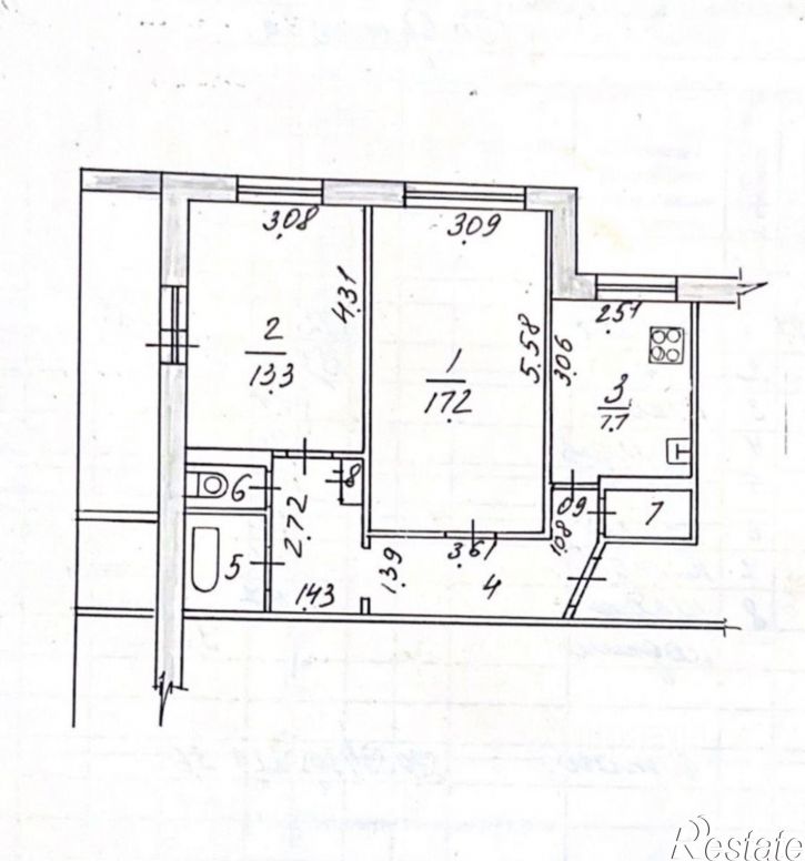 2-комн квартира ул Гаврилова, 24,  д. 24