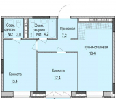 2-комн, 59 кв м, этаж 2/14 Фермское шоссе