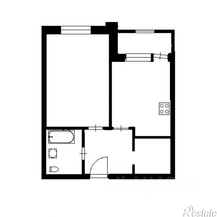 1-комн квартира ул Генерала Ерина, 3,  д. 3