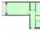 2-комн, 51кв м, этаж 2/5 Залесная улица, 5
