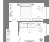 2-комн, 44.29 кв м, этаж 6/10 Казань