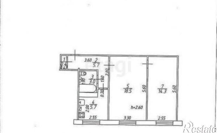 2-комн квартира проспект Ибрагимова, 24/40,  д. 24/40
