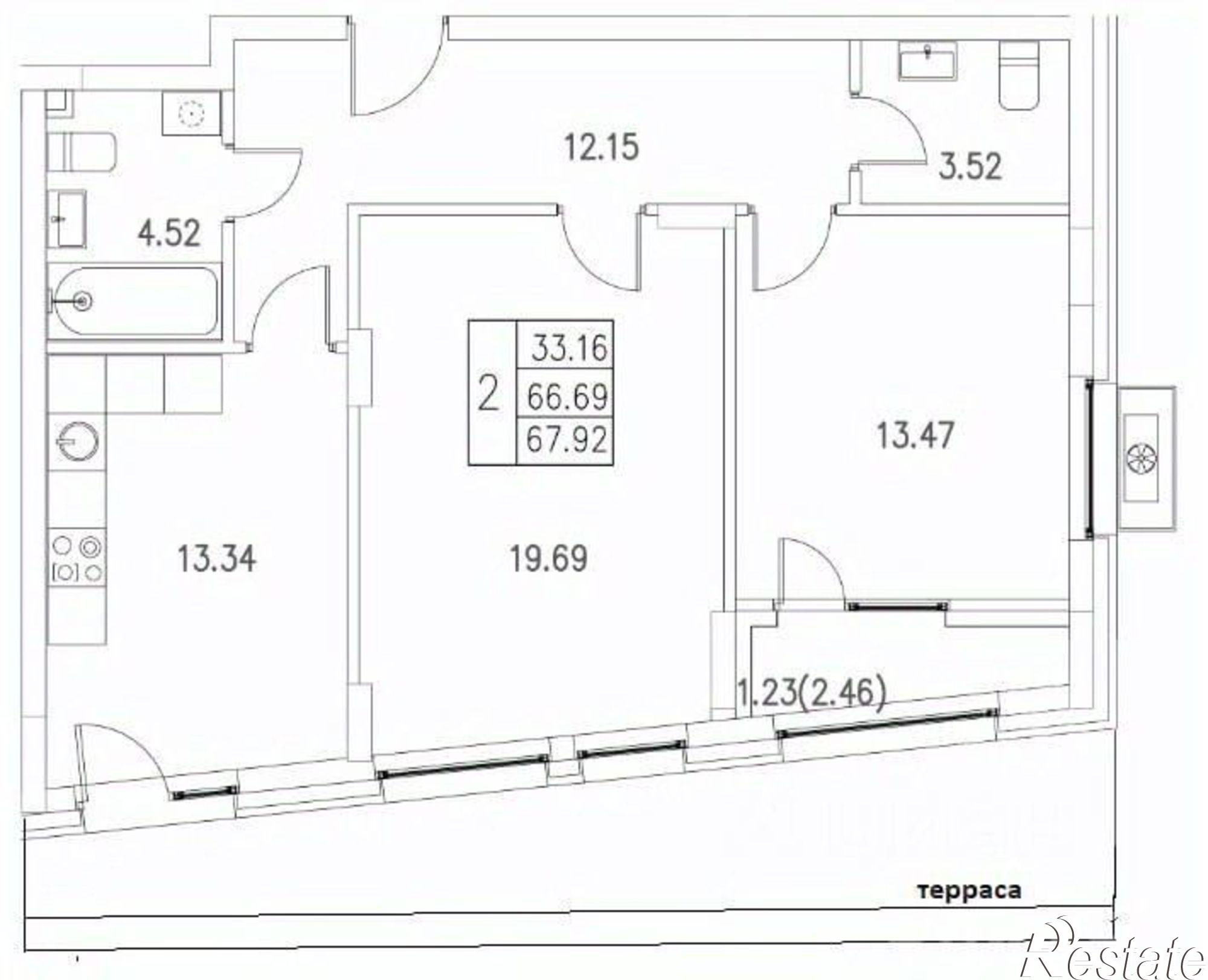 Купить квартиру за 12 400 000 рублей на улица Ярдем, 3