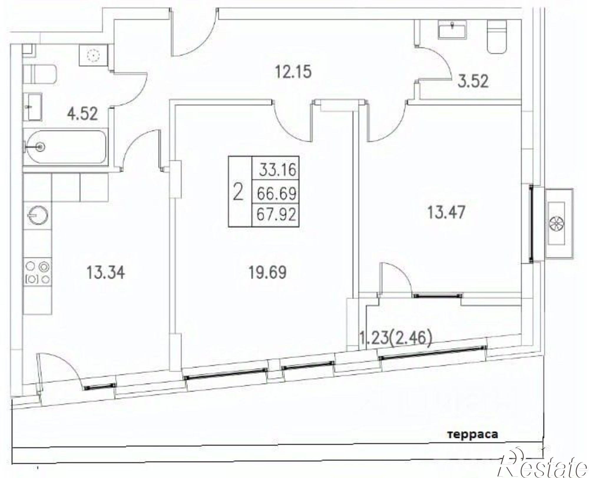 Купить квартиру за 12 400 000 рублей на улица Ярдем, 3