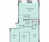 3-комн, 83 кв м, этаж 2/14 Фермское шоссе