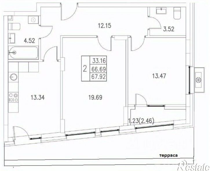 3-комн квартира улица Ярдем, 3,  д. 3