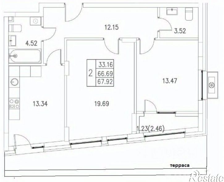 3-комн квартира улица Ярдем, 3,  д. 3