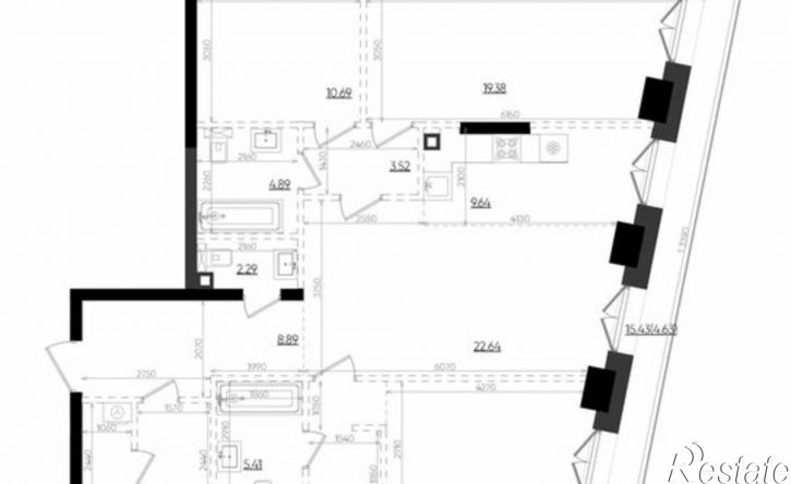 3-комн квартира в новом доме улица Меховщиков, 72,  д. 72