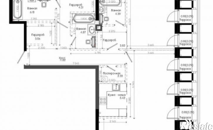 3-комн квартира в новом доме улица Меховщиков, 40А,  д. 40А