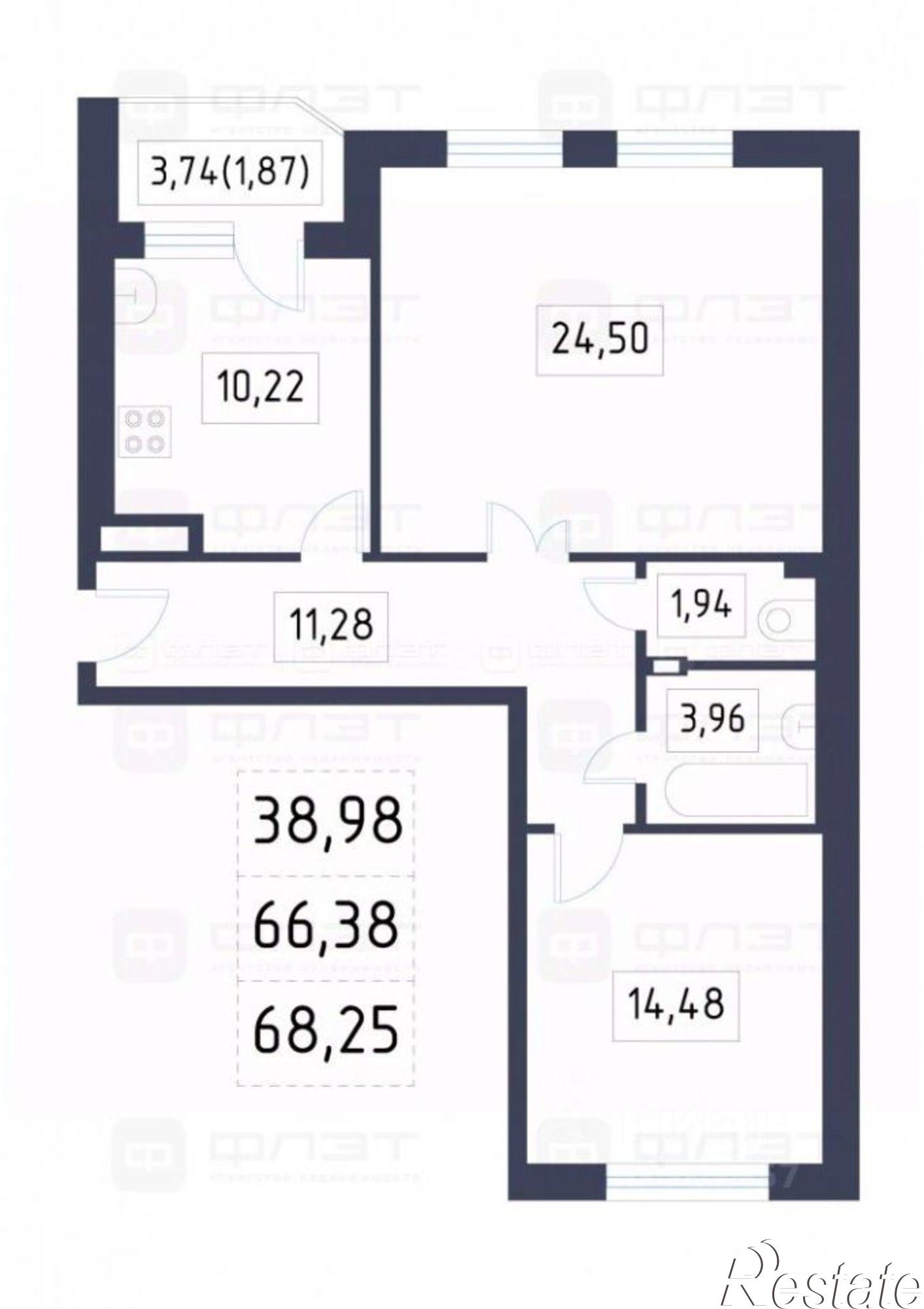 Купить квартиру за 10 900 000 рублей на улица Лукина, 50А
