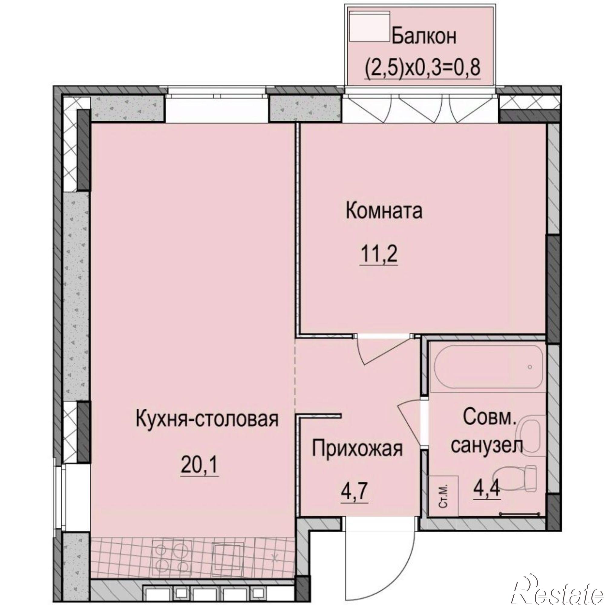 Купить квартиру за 9 156 000 рублей на Фермское шоссе