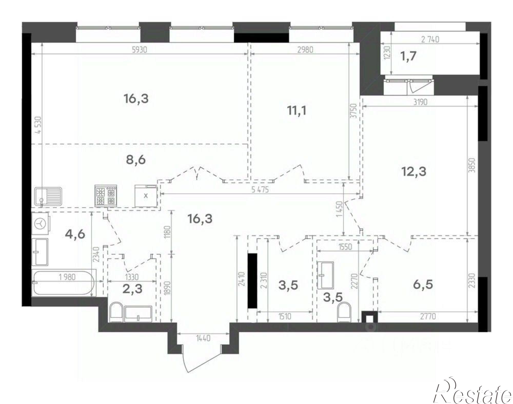 Купить квартиру за 20 994 800 рублей на ул Герцена, 83