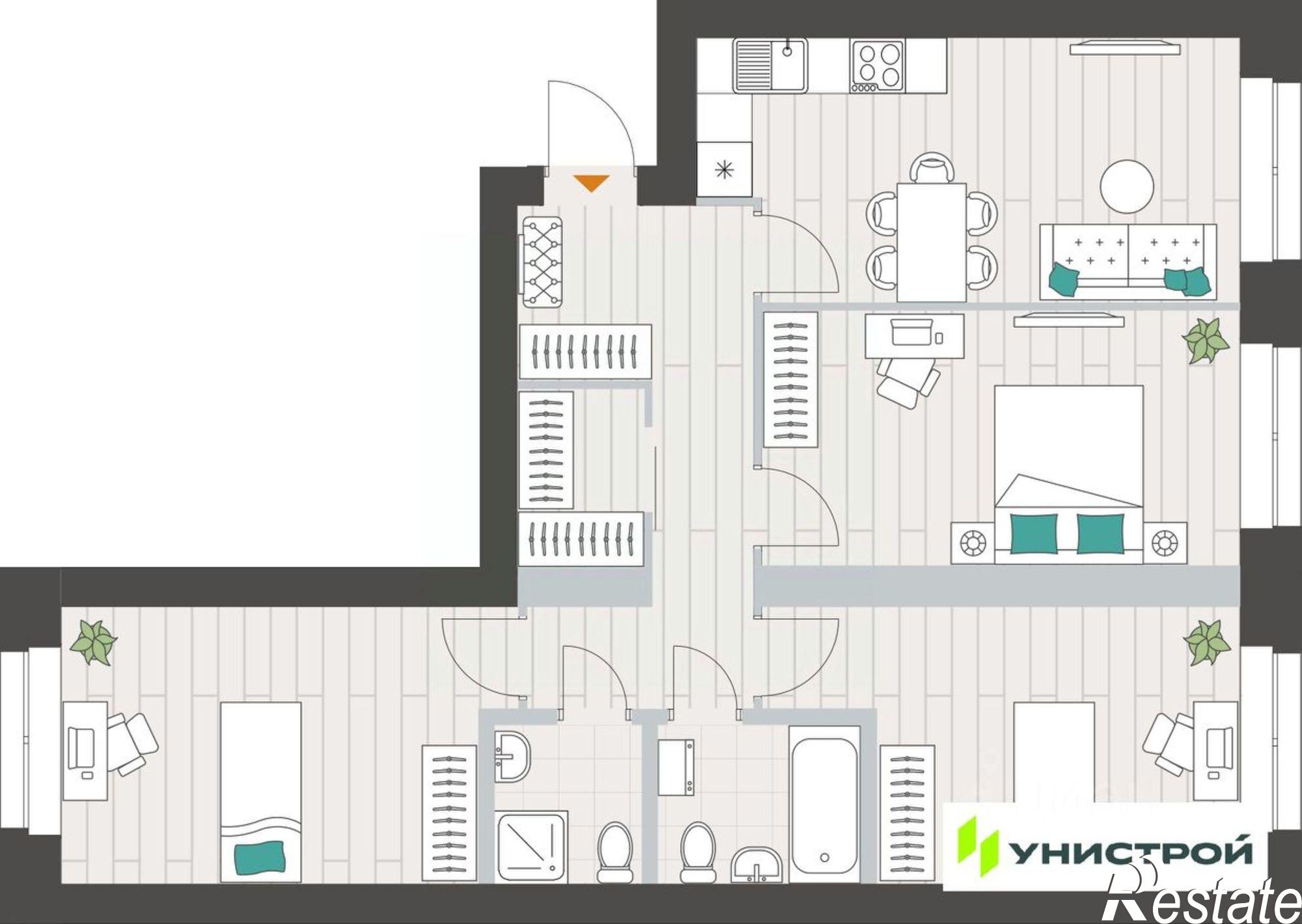 Купить квартиру за 17 710 000 рублей на ул Ачинская, 32