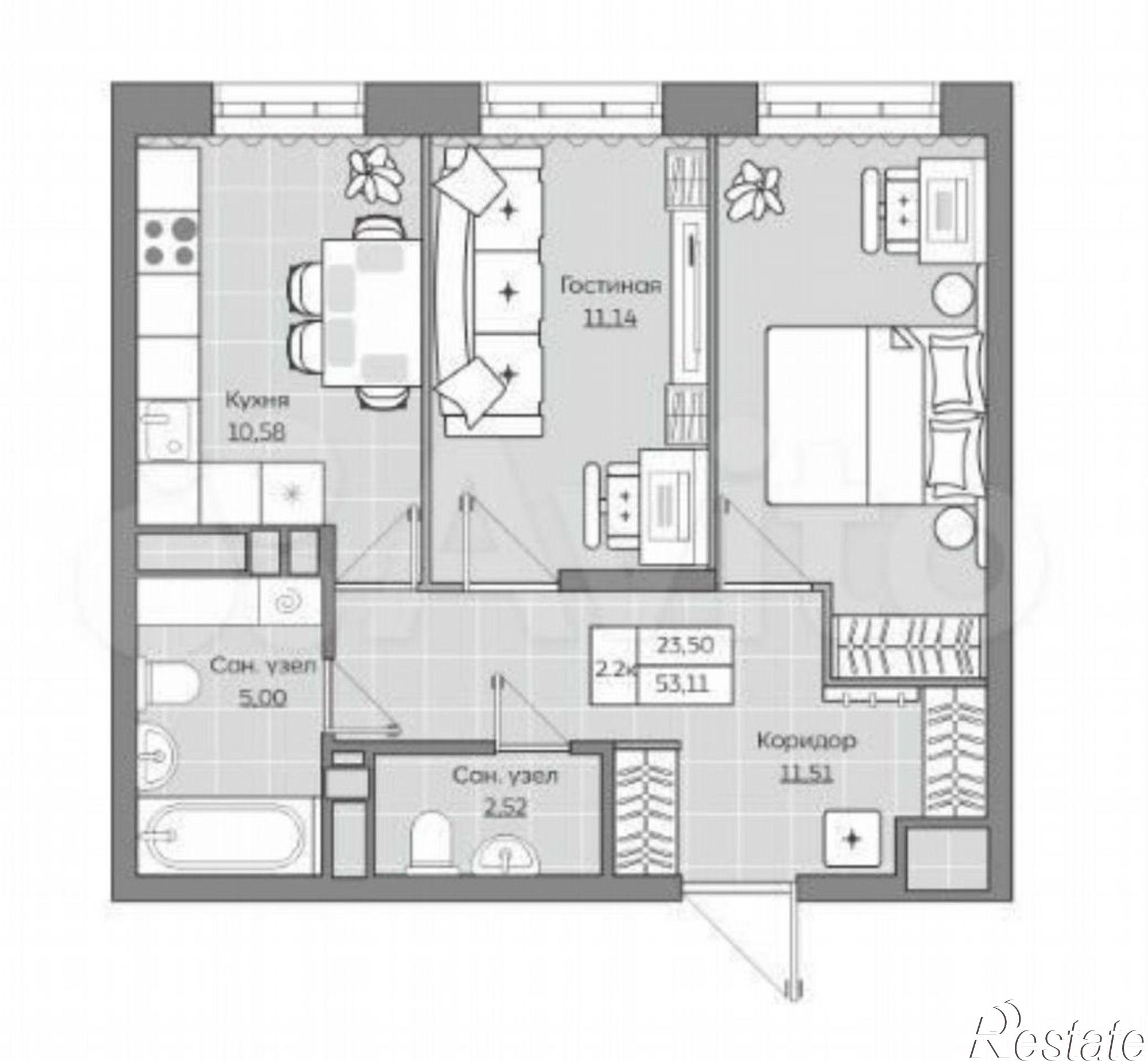 Купить квартиру за 8 800 000 рублей на Детский проезд, 5