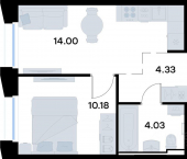 1-комн, 32 кв м, этаж 2/20 ул Профессора Мухамедьярова, 31Б