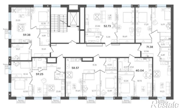 1-комн квартира в новом доме ул Старая, 7,  д. 7